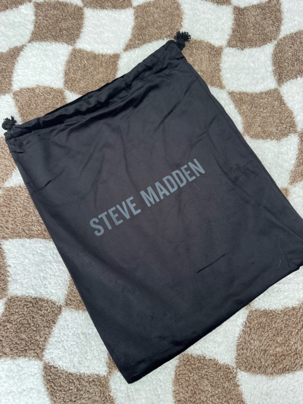 Steve Madden Black Drawstring Shoe Dust Bag